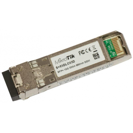 MikroTik S+85DLC03D - SFP+ transceiver module - 10 GigE - SFP+ / LC multi-mode - up to 300 m - 850 nm - 2