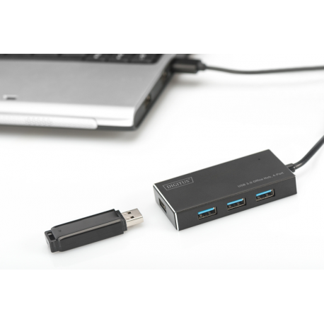 DIGITUS USB 3.0 Office Hub DA-70240-1 - Hub - 4 x SuperSpeed USB 3.0 - desktop - 3