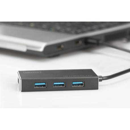 DIGITUS USB 3.0 Office Hub DA-70240-1 - Hub - 4 x SuperSpeed USB 3.0 - desktop - 5