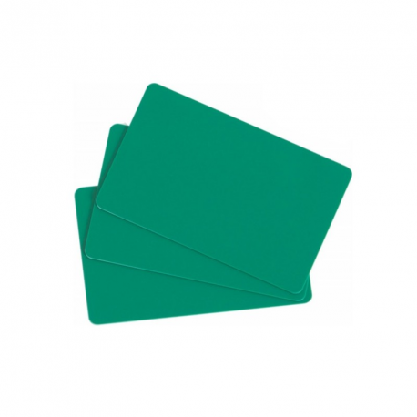 Evolis - Polyvinyl chloride (PVC) - glossy - 30 mil - green - 85.6 x 54 mm 100 card(s) cards - 2