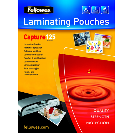 Fellowes Laminating Pouches Capture 125 micron - 111 x 154 mm lamination pouches - 2
