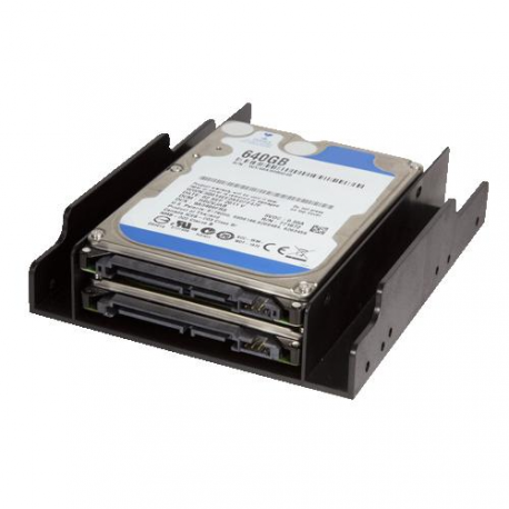 LogiLink Mounting Bracket for 2,5 HDD / SSD in 3.5" Bay - Storage bay adapter - 3.5" to 2 x 2.5" - 2