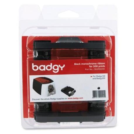 Badgy - Black / monochrome - print ribbon cassette - for Badgy 100, 200 - 1