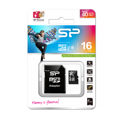 SILICON POWER 16GB, MICRO SDHC, CLASS 10 WITH SD ADAPTER - 3