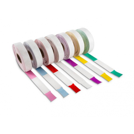 Intermec INband-II - Polypropylene (PP), spunbonded olefin - permanent acrylic adhesive closure - top coated - red - 25.4 x 279.4 mm 600 label(s) (4 roll(s) x 150) flexible wristbands - for Intermec PC23, PC23d - 2