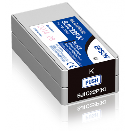Epson SJIC22P(K) - Black - original - ink cartridge - for TM C3500 - 1