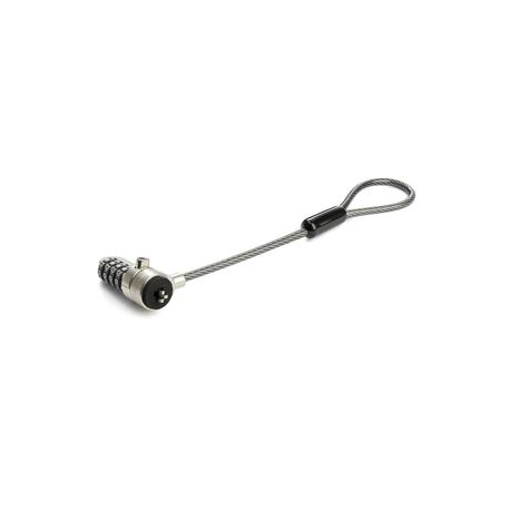 StarTech.com Universal Laptop Cable Lock Expansion Loop, 6” (15cm) Anti Theft 4-Digit Combination K-Slot Lock, Computer Security Cable to Create Twin / Multi-Head Lock for Multiple Devices - Security Cable Loop (BRNCHLOCK) - Security cable lock - black & silver - 15 cm - 1