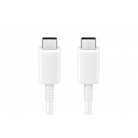 Samsung EP-DN975 - USB cable - USB-C (M) to USB-C (M) - USB 2.0 - 1 m - USB Power Delivery (5A, 100W) - white - for Galaxy Note10, Note10+, Note10+ 5G - 3