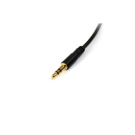 StarTech.com 3.5mm Audio Cable - 10 ft - Slim - M  /  M - AUX Cable - Male to Male Audio Cable - AUX Cord - Headphone Cable - Auxiliary Cable (MU10MMS) - Audio cable - stereo mini jack male to stereo mini jack male - 3 m - black - for P / N: HD202A, KITBXDOCKPNA, MOD4AVHD, MOD4AVHDBT, MOD4DOCKACPD, RKCOND17HD, SV231DPU34K - 1
