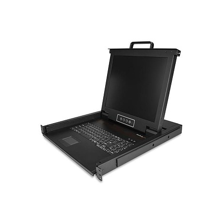 StarTech.com Rackmount KVM Console, Single Port VGA KVM with 17" LCD Monitor for Server Rack, Fully Featured Universal 1U LCD KVM Drawer with Cables & Hardware, USB Support, 50,000 MTBF - LCD KVM Concole Drawer (RKCONS1701) - KVM console with KVM switch - 1 ports - 17" - rack-mountable - 1280 x 1024 @ 60 Hz - 250 cd/m² - 1000:1 - 5 ms - VGA - black - 1U - 6