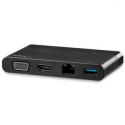 StarTech.com USB C Multiport Adapter with HDMI, VGA, Gigabit Ethernet & USB 3.0, USB C to 4K HDMI or 1080p VGA Display Mini Dock Hub, USB Type-C Travel Docking Station for USB-C Laptops - Portable USB-C Dock (DKT30CHVCM) - Docking station - USB-C - VGA, HDMI - GigE