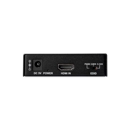 StarTech.com HDMI Audio Extractor - 4K 60Hz - HDMI Audio De-embedder - HDR - Toslink Optical Audio - Dual RCA Audio - HDMI Audio (HD202A) - HDMI audio signal extractor - black - 2