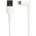 StarTech.com 6ft (2m) Durable USB A to Lightning Cable, White 90° Right Angled Heavy Duty Rugged Aramid Fiber USB Type A to Lightning Charging / Sync Cord, Apple MFi Certified, iPhone 12 Pro - iPhone 7 / 8 / 11 / 11 Pro (RUSBLTMM2MWR) - Lightning cable - Lightning male angled to USB male - 2 m - double shielded - white - for Apple iPad / iPhone / iPod (Lightning)