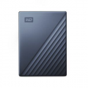 WD My Passport Ultra WDBFTM0050BBL - Hard drive - encrypted - 5 TB - external (portable) - USB 3.1 (USB-C connector) - 256-bit AES - blue