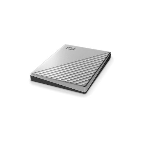 WD My Passport Ultra for Mac WDBPMV0050BSL - Hard drive - encrypted - 5 TB - external (portable) - USB 3.1 (USB-C connector) - 256-bit AES - silver - 3