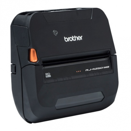 Brother RuggedJet RJ-4250WB - Label printer - direct thermal - Roll (11.3 cm) - 203 dpi - up to 127 mm / sec - USB 2.0, Wi-Fi(n), NFC, Bluetooth 4.2 - 0