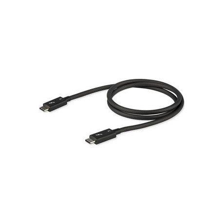 StarTech.com 0.8m / 2.7ft Thunderbolt 3 to Thunderbolt 3 Cable - 40Gbps - Certified TB3 - USB C Compatible - Active - 100W PD (TBLT34MM80CM) - Thunderbolt cable - USB-C (M) to USB-C (M) - Thunderbolt 3 / USB / DisplayPort - 80 cm - 4K support, 5K support - black - for P / N: PEXUSB321C - 2