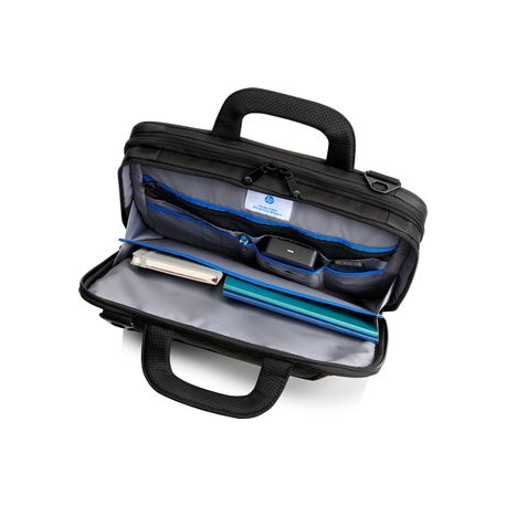 HP Recycled Series Top Load - Notebook carrying case - 14" - 14.1" - black with blue accents - for HP 340 G7; Chromebook 11 G9, 14 G7; Chromebook x360; Elite x2; EliteBook 840; Pro c640 G2 - 1