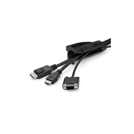 StarTech.com 1.5m (4.9ft) Cable Management Sleeve - Spiral - 1.8" (45mm) Diameter - W /  Cable Loading Tool (CMSCOILED3) - Cable sleeving kit - black - 1.5 m - 1