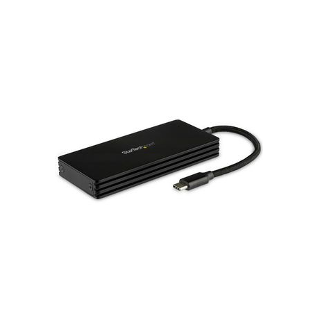 StarTech.com M.2 SSD Enclosure for M.2 SATA Drives - USB 3.1 - USB-C - Storage enclosure - M.2 - M.2 Card - 6 Gbit/s - USB 3.1 (Gen 2) - black - for P/N: PEXUSB321C - 0