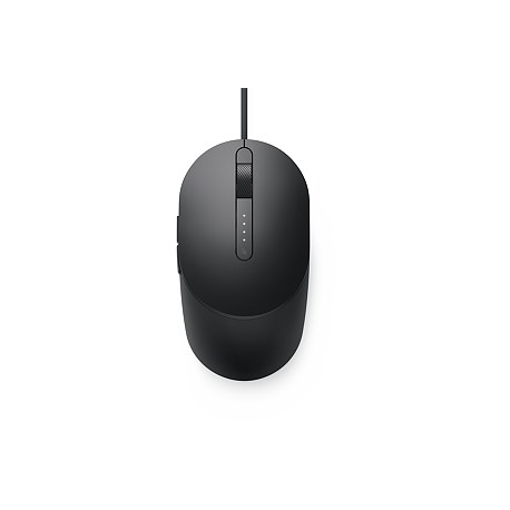 Dell MS3220 - Mouse - laser - 5 buttons - wired - USB 2.0 - black - with 3 years Advanced Exchange Service - 4