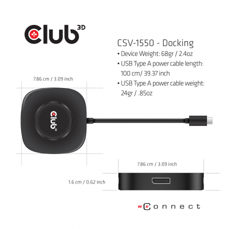 Club 3D - Docking station - USB-C 3.2 Gen 1 - DP - 12