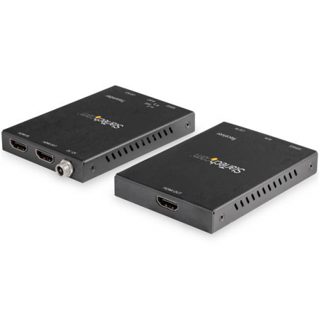 StarTech.com HDMI over CAT6 Extender Kit - 4K 60Hz - HDMI Balun Kit - Signal up to 165 ft  /  50m - HDR - 4:4:4 - 7.1 Audio Support (ST121HD20V) - Video / audio extender - HDMI - over CAT 6 - up to 50 m - 4