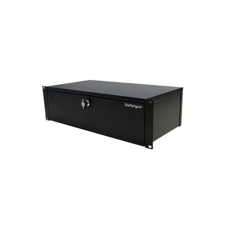 StarTech.com 3U 9in Deep RackMount Locking Storage Drawer - Rack storage drawer - black - 3U - 19" - SH39LK - Rack storage drawer - black - 3U - 19" - for P / N: RACK-18U-20-WALL-OA, RACK-21U-20-WALL-OA, RACK-24U-20-WALL-OA, RK3236BKF - 0