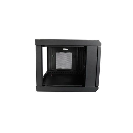 StarTech.com 2 Post 6U 19" Wall Mount Network Cabinet, 15" Deep Locking IT Switch Depth Enclosure, Vented Computer / Electronics Equipment Data Rack with Shelf & Hook & Loop Tape  / Assembled - 19 Inch Wall Cabinet (RK616WALM) - Rack enclosure cabinet - wall mountable - black - 6U - 3