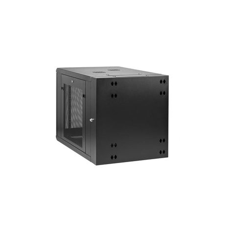 StarTech.com 12U 19" Wall Mount Network Cabinet, 4 Post 24" Deep Hinged Server Room Data Cabinet- Locking Computer Equipment Enclosure with Shelf, Flexible Vented IT Rack, Pre-Assembled - 12U Vented Cabinet (RK1232WALHM) - Rack enclosure cabinet - wall mountable - black - 12U - 2