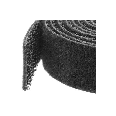 StarTech.com 100ft. Hook and Loop Roll - Cut-to-Size Reusable Cable Ties - Bulk Industrial Wire Fastener Tape - Adjustable Fabric Wraps - Black (HKLP100) - Cable tie roll - 30.4 m - for P / N: CMHOOK1U, HKLP100BL, HKLP100GN, HKLP100RD, HKLP100YW - 2