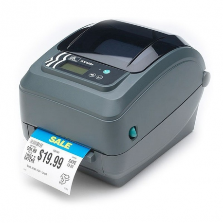Zebra GX420t - Label printer - direct thermal  /  thermal transfer - Roll (10.8cm) - 203 dpi - up to 152 mm / sec - USB, LAN, serial - peeler - 4
