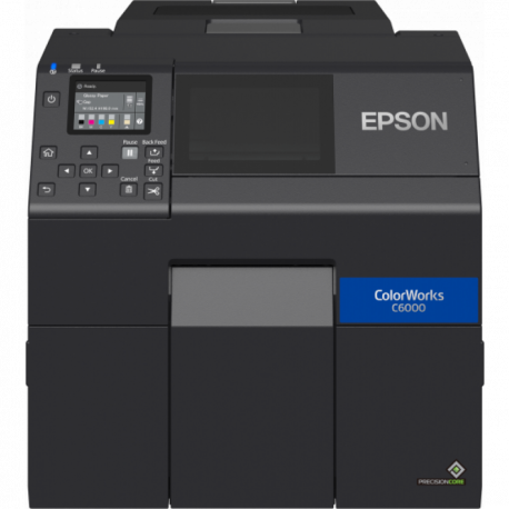 Epson ColorWorks CW-C6500Ae - Label printer - colour - ink-jet - Roll (21.59 cm) - 1200 x 1200 dpi - up to 85 mm / sec (mono)  /  up to 85 mm / sec (colour) - USB 2.0, LAN, USB 2.0 host - cutter - 2
