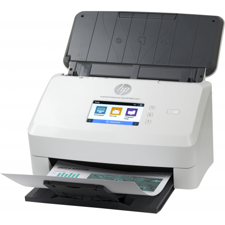 HP ScanJet Enterprise Flow N7000 snw1 - Document scanner - CMOS / CIS - Duplex - 216 x 3100 mm - 600 dpi x 600 dpi - up to 75 ppm (mono) / up to 75 ppm (colour) - ADF (80 sheets) - up to 7500 scans per day - USB 3.0, LAN, Wi-Fi(n) - 4