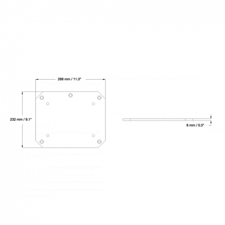 Neomounts by Newstar PLASMA-M2SFPLATE - Mounting component (floor plate) - silver - for NewStar Motorized, PLASMA-M2250, PLASMA-M2500, PLASMA-W2250, PLASMA-W2500 - 1