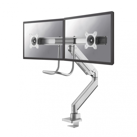 Neomounts by Newstar Select NM-D775DX - Mounting kit - for 2 LCD displays (full-motion) - silver - screen size: 10"-32" - clamp mountable, grommet, desk-mountable - 4
