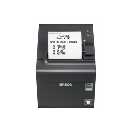 Epson TM L90LF - Receipt printer - thermal line - Roll (7.95 cm) - 203 x 203 dpi - up to 170 mm / sec - USB 2.0, serial - cutter - partial-cut cutter - dark grey - 2