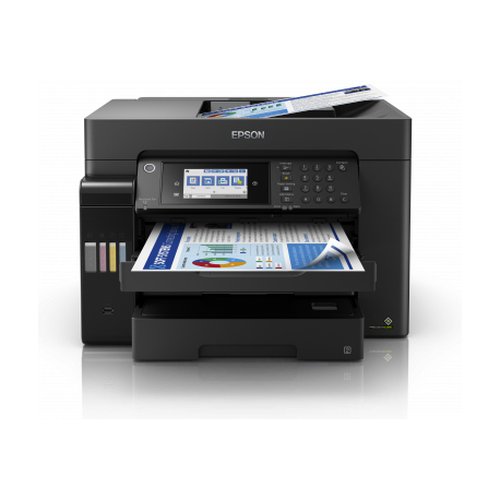 Epson EcoTank ET-16650 - Multifunction printer - colour - ink-jet - A3 plus (311 x 457 mm) (original) - A3 (media) - up to 25 ppm (printing) - 550 sheets - 33.6 Kbps - USB 2.0, LAN, USB host, Wi-Fi - black - 2