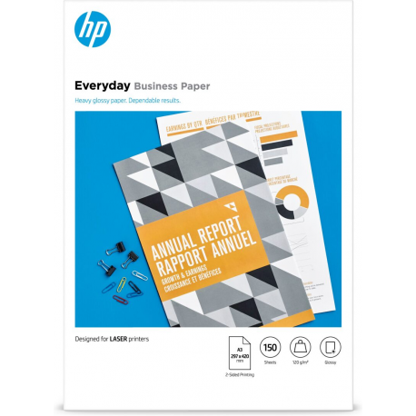HP Everyday - Glossy - A3 (297 x 420 mm) - 120 g / m² - 150 sheet(s) photo paper - for Laser MFP 13X; LaserJet MFP M42625; LaserJet Managed Flow MFP E87660; Neverstop 1001, 1202 - 0