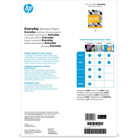 HP Everyday - Glossy - A3 (297 x 420 mm) - 120 g / m² - 150 sheet(s) photo paper - for Laser MFP 13X; LaserJet MFP M42625; LaserJet Managed Flow MFP E87660; Neverstop 1001, 1202 - 2