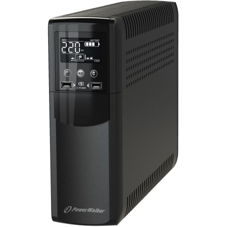 PowerWalker VI 1500 CSW FR - UPS - AC 170-280 V - 900 Watt - 1500 VA - 9 Ah - USB - output connectors: 8 - 0