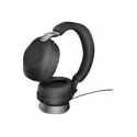 Jabra Evolve2 85 MS Stereo - Headset - full size - Bluetooth - wireless, wired - active noise cancelling - 3.5 mm jack - noise isolating - black - Certified for Microsoft Teams