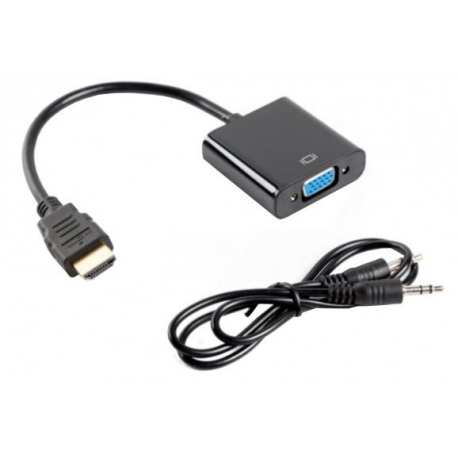 Lanberg - Video converter - HDMI - VGA - black - 0