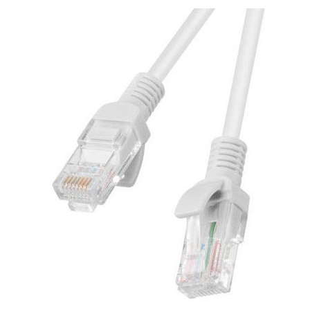 Lanberg - Patch cable - RJ-45 (M) to RJ-45 (M) - 50 cm - UTP - CAT 5e - snagless - grey, RAL 7035 - 1