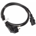 Lanberg - Power cable - CEI 23-16 / VII / CEE 7 / 3 (SCHUKO) to IEC 60320 C13 - 10 A - 1.8 m - black