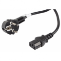 Lanberg - Power cable - CEE 7 / 7 (M) angled to IEC 60320 C13 - 10 A - 10 m - black