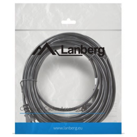 Lanberg - Power cable - CEE 7 / 7 (M) angled to IEC 60320 C13 - 10 A - 10 m - black - 3