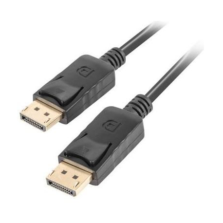 Lanberg - DisplayPort cable - DisplayPort (M) latched to DisplayPort (M) latched - DisplayPort 1.2 - 300 V - 1 m - 4K support - black - 0