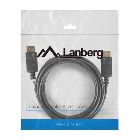 Lanberg - DisplayPort cable - DisplayPort (M) to DisplayPort (M) - DisplayPort 1.2 - 300 V - 3 m - 4K support - black - 4