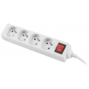 Lanberg - Power strip - 2500 Watt - input: CEE 7 / 7 - output connectors: 4 (CEE 7 / 5) - 1.5 m - white